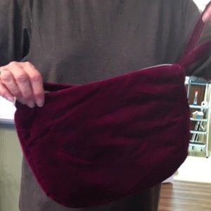 Velour Wine Satchel Purse
